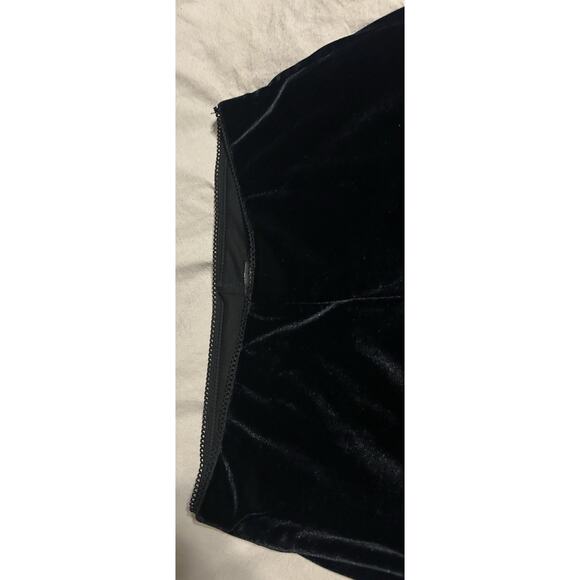 CDC Signature Collection Women's Small BLACK Velvety STRETCH Split Bell Bottoms - Picture 5 of 12